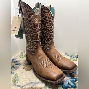 Ariat Women's Circuit Savanna Cheetah Western Boot Naturally Distressed 11 NWT